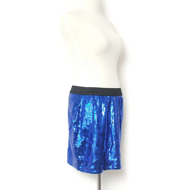 YUNINYOYO легкая шикарная блестящая летняя юбка с цельным корпусом каскадные бусины Талия на резинке весна лето осень короткая юбка