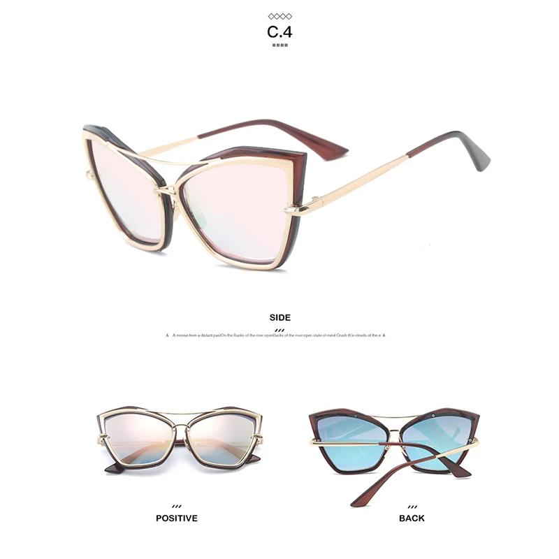 Модные солнцезащитные очки Металл пластмассовые Солнцезащитные очки женские солнцезащитные очки зеркало женский 2019 мода полный кадр очки