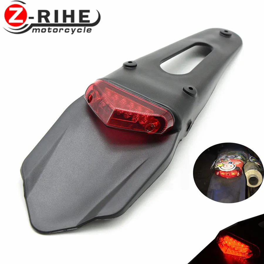 Motorcycle Accessories Bike Rear Fender Taillight LED For KTM XR250 XR400 XR650 WR250F WR450F CRF250X CRF450X CRF 1 pcs black
