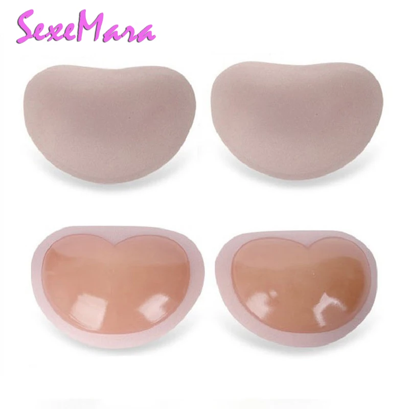 1 Pair Thicken Women Sticky Bra Pads Removable Push Up Pads Adhesive Breast Enhancer Inserts