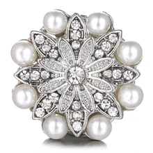 20 шт./лот Золотые кнопки подсолнечника черный полный камень горный хрусталь кнопки подходят 18 мм/20 мм DIY заклепки для браслетов ювелирные изделия