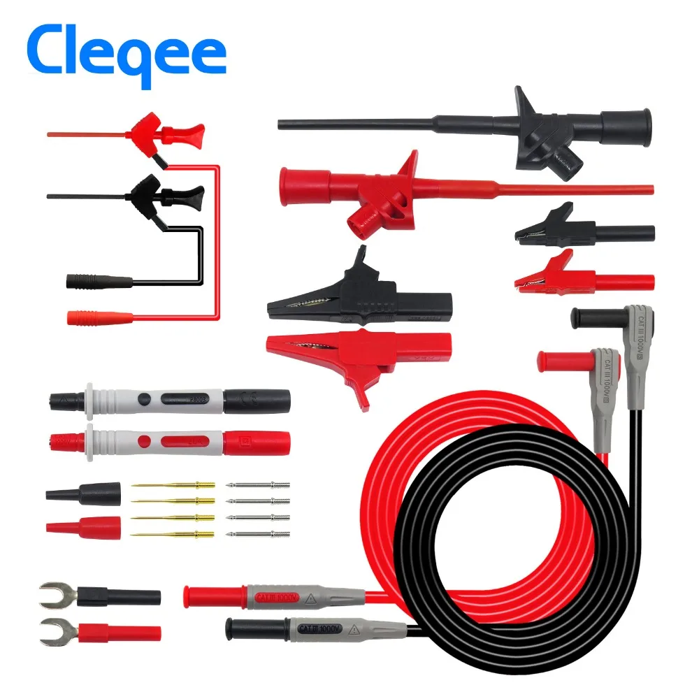 Сменные Щупы для мультиметра Cleqee серии P1300 щупы тестовые комплекты с крючком и