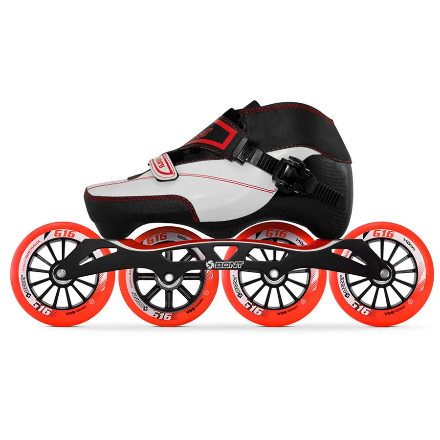 100 Original Bont Enduro 3PT Speed Inline Skates Heatmoldable Carbon
