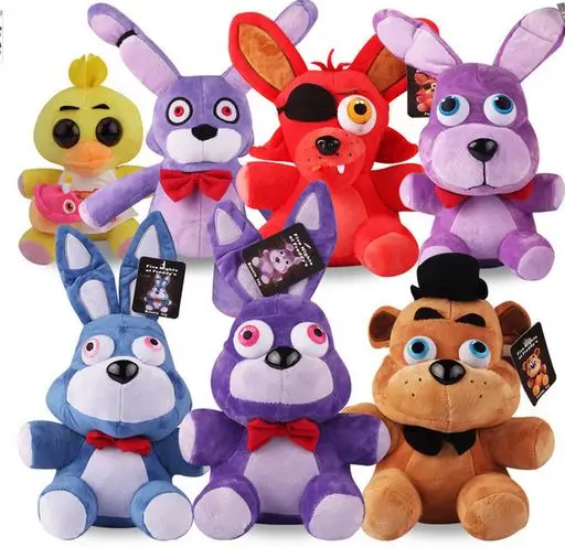 6pcs wholesale 25cm Official Five Nights At Freddy s 4 FNAF Bonnie Foxy Freddy Fazbear Bear