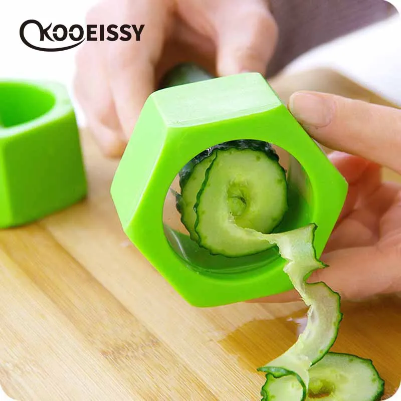 Plastic Spiral slicer Cucumber Planing Vegetable Rotator Slicer Kitchen Tools Gadgets Salad Cutter Fruits Tool | Дом и сад