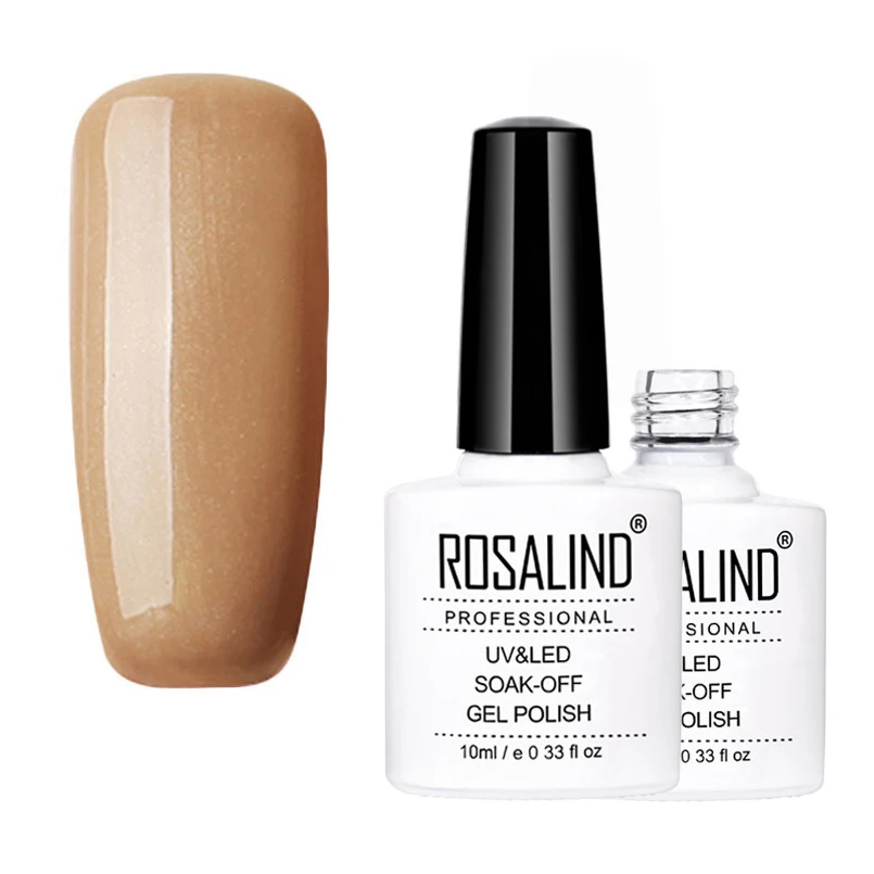 

Rosalind 60 Nude Color Soak-Off UV&LED Gel Polish Manicure Pro Nail Art Shimmer UV Nail Polish Long Lasting Gel for Nail Lacquer