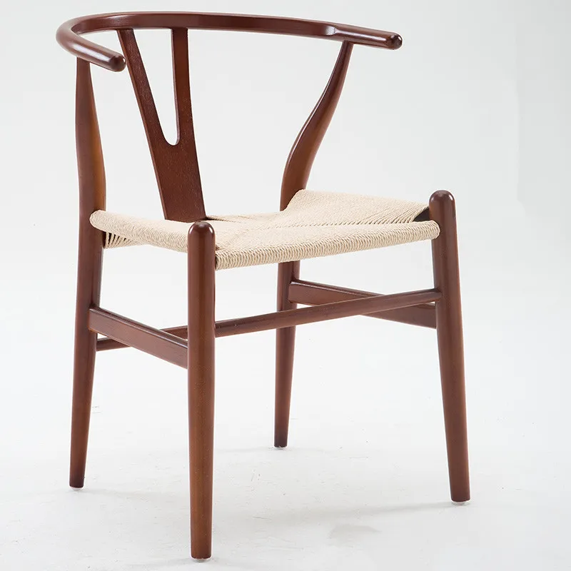 Современный Hans Wegner Wishbone обеденный стул из бука орех/Красный Коричневый/Естественная отделка Y стул для кафе мебель деревянное кресло