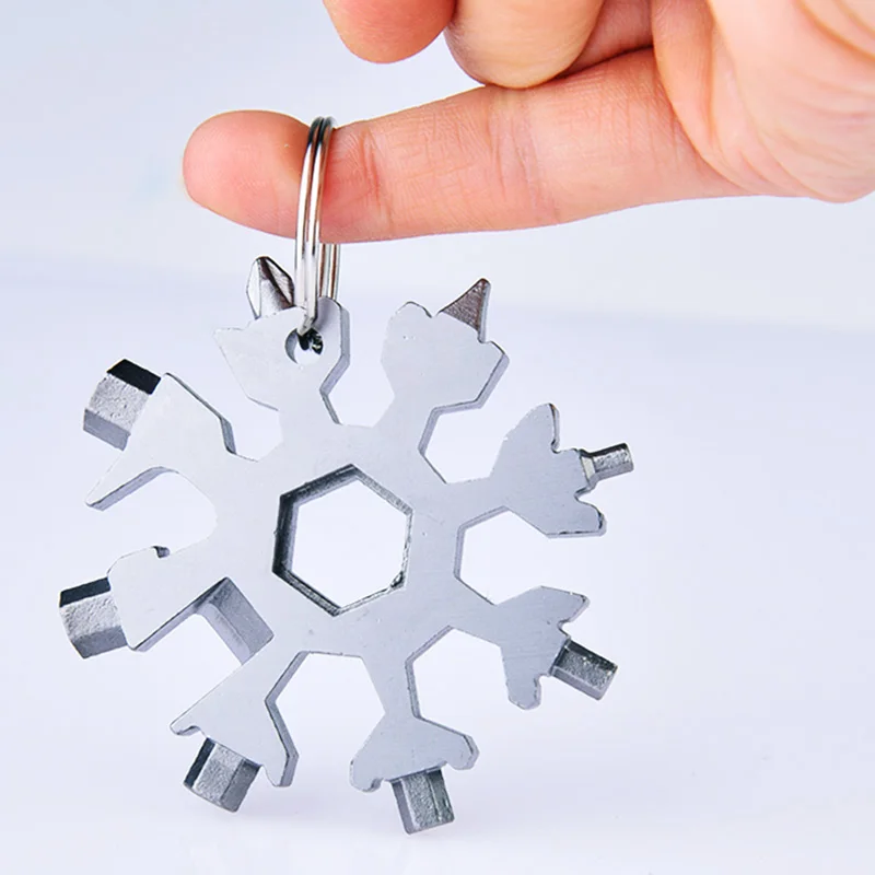 

12-in-1 Outdoor Tool Multi-tool Card Combination Compact Portable Outdoor Products Snowflake Tools Card