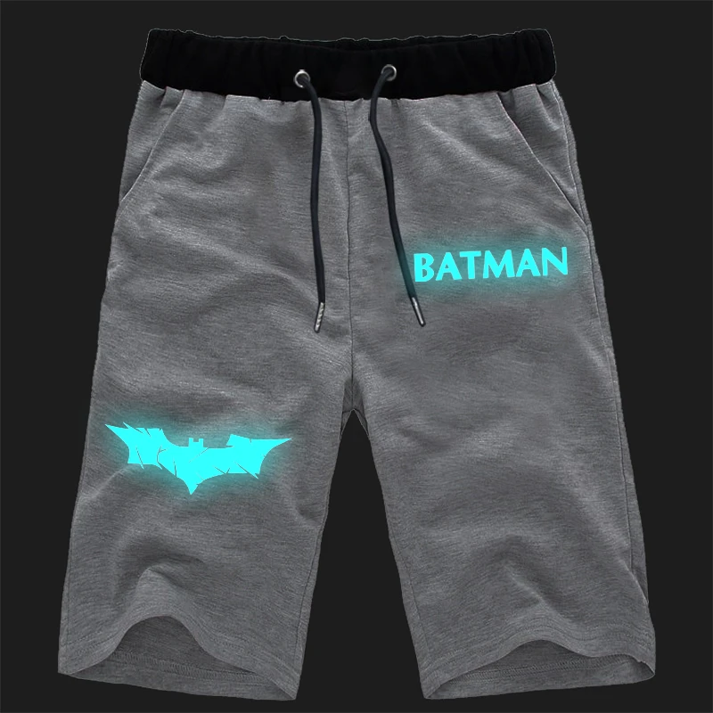 Women Men New Fashion Casual Breathable Pants Batman Bruce Luminous Short Pants Jogger Jogging Short Pants