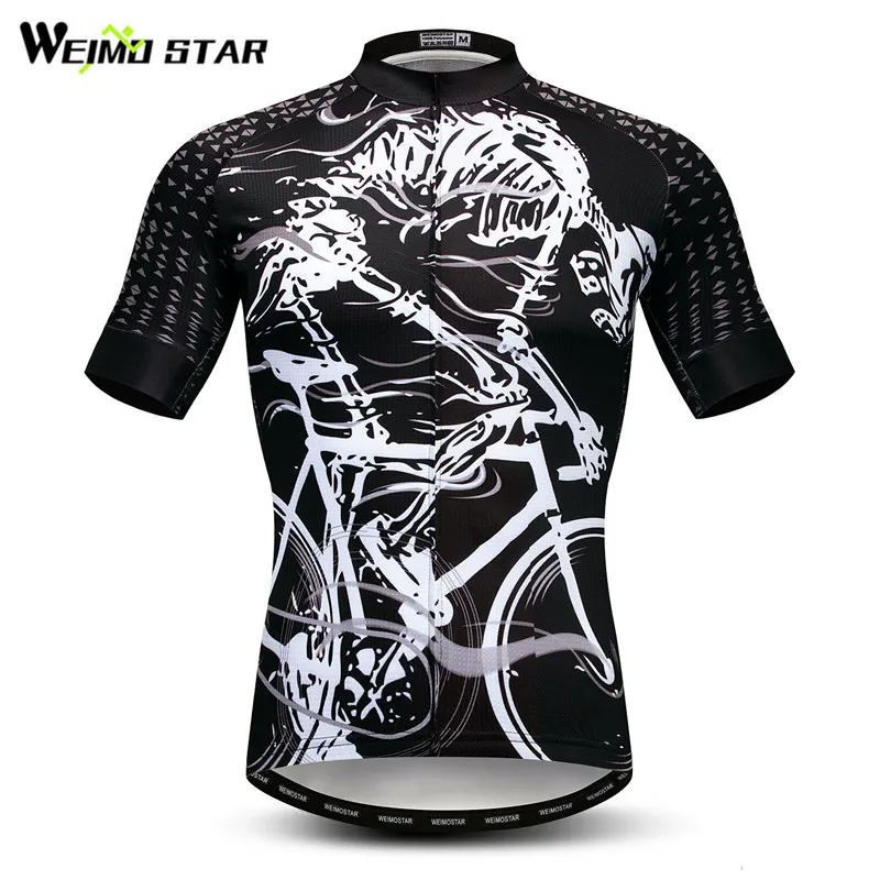 Best Weimostar Skull Riding Cycling Jersey Men Mountain Bike Jersey mtb Bicycle Wear Maillot Ciclismo Summer Anti sweat Cycling Shirt
