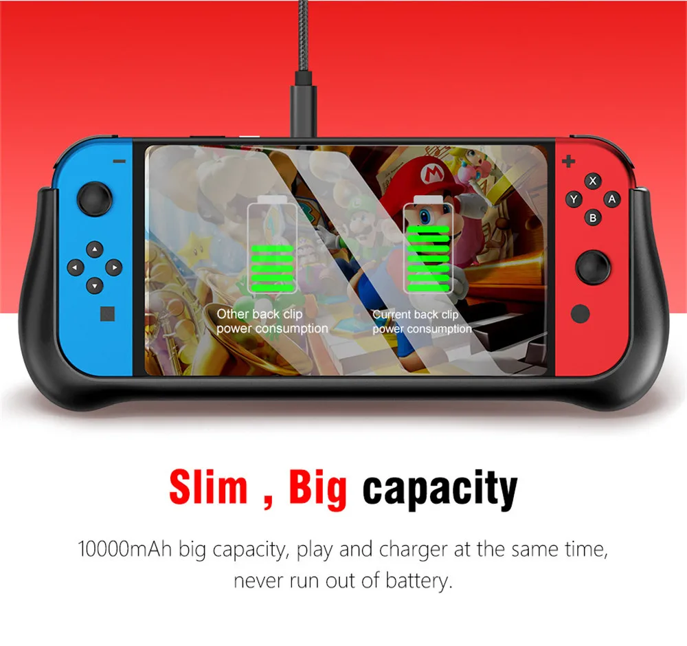 10000 мАч портативное зарядное устройство для nintendo Switch NS NX подставка держатель быстрое зарядное устройство Внешняя батарея для консоли nintendo Switch