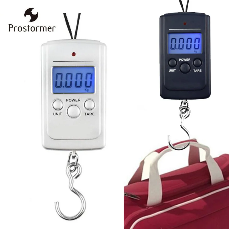 Prostormer Portable hook scale Digital Hand 40Kg*10g Fish Hook Hanging