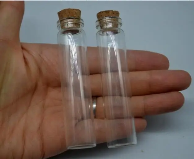 100 шт. маленькие прозрачные стеклянные флаконы с пробкой 18 Х80 мм|message|message bottle |