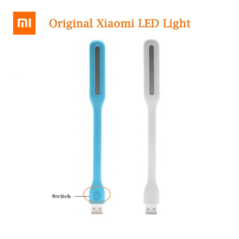 Оригинальный Xiaomi USB светодио дный свет с для power Bank comupter портативный может согнуть