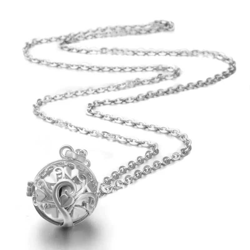 Eudora 18 мм подвеска в виде шара гармонии древо жизни, ожерелье для беременных, колокольчик, шар, мексиканская бола, любовь, сердце, подвески, шарики, ювелирные изделия H217 - Окраска металла: silver