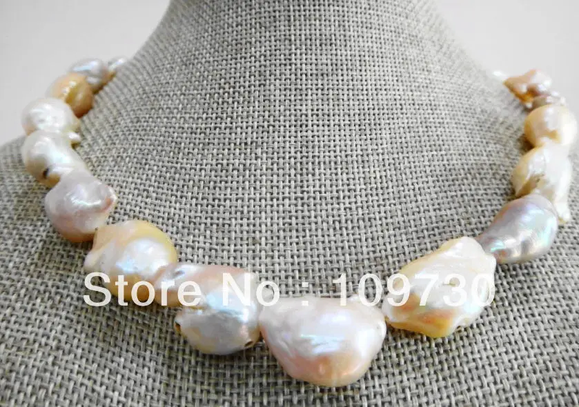 

Jewelry 001815 HUGE18"16MM NATURAL SOUTH SEA GOLD LAVENDER MULTICOR PEARL NECKLACE 14KGP