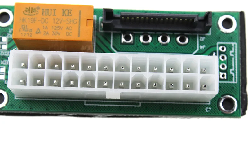 Dual PSU Adapter ATX 24Pin to 4Pin / SATA Molex Power Supply Sync Starter Card Extension Cable ADD2PSU for Bitcoin Mining Miner