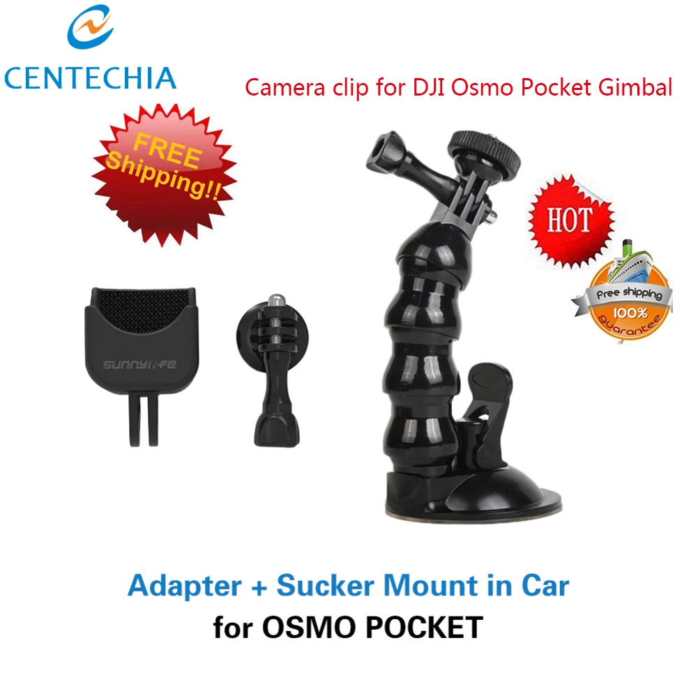 For DJI OSMO Pocket Accessory Mount Bracket Glass Suction Cup Car Table Holder W 