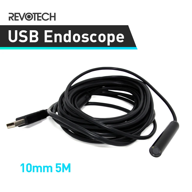 

10mm 5M Cable USB Endoscope Waterproof Inspection Camera Borescope with 4 LED USB Endoscope Camera