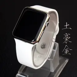 Горячая Распродажа новые Гальванические модные Apple watch светодио дный квадратные светодиодные электронные белые часы с ремешком