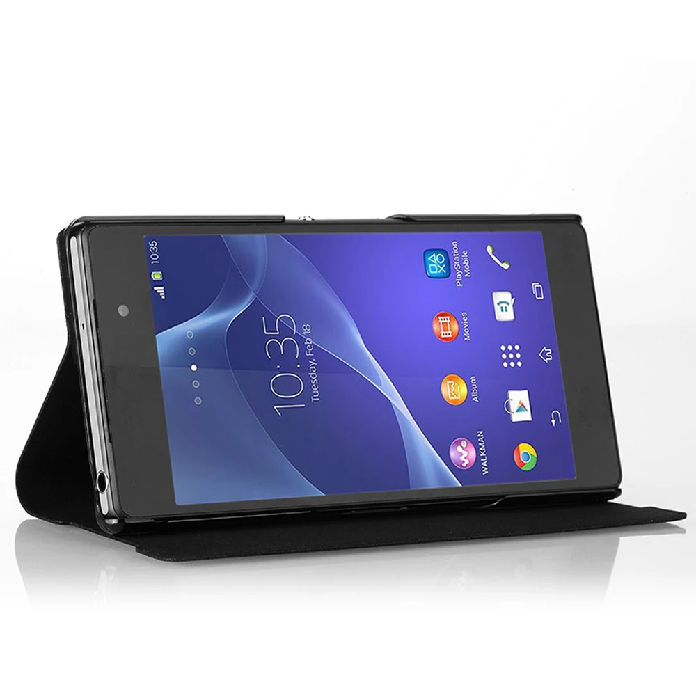 Для SonyXperia Z2 чехол портмоне с откидной крышкой из искусственной кожи защитный