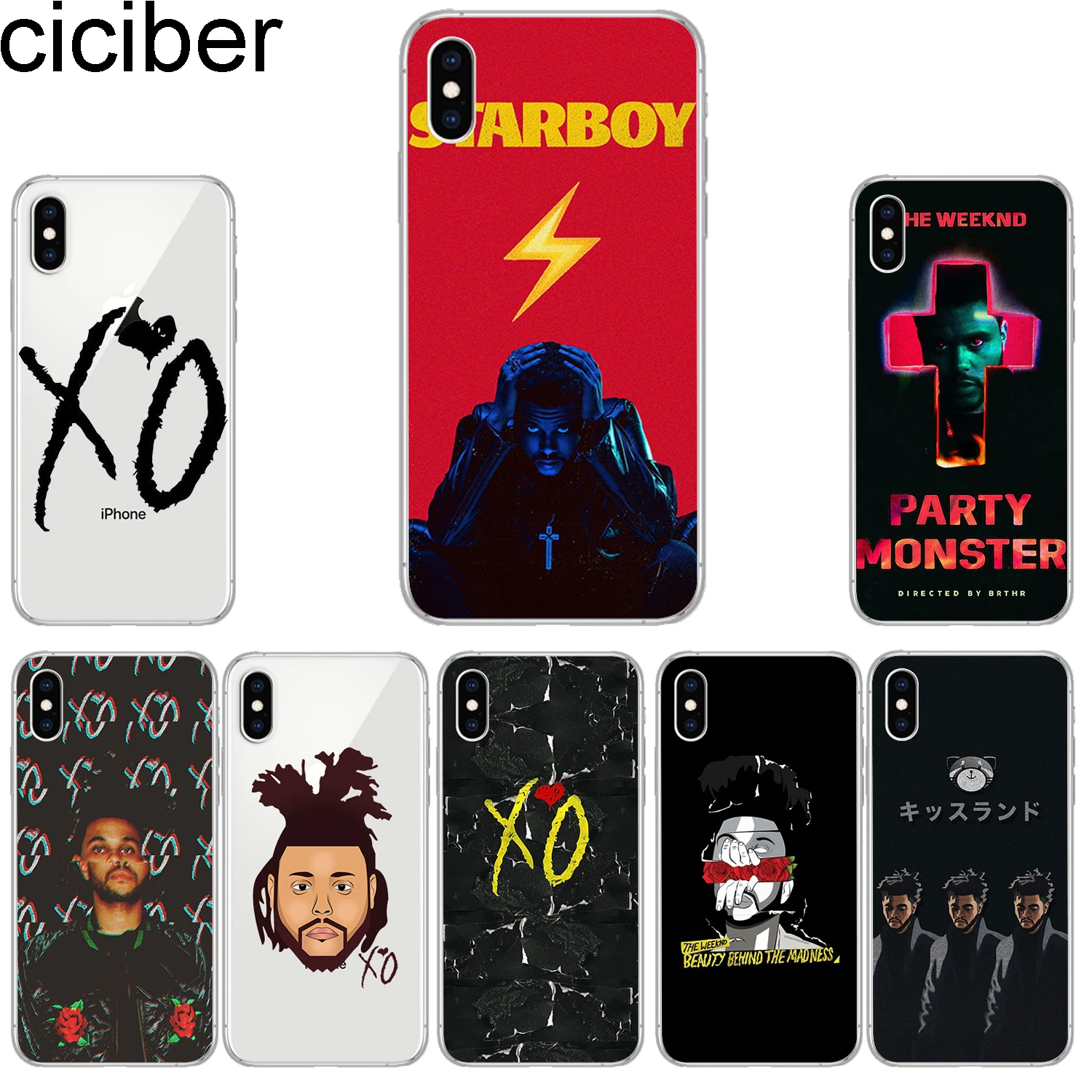 ciciber Phone Cases for IPhone 7 8 6 6s Plus SE 5s X Xs XR XS Max Soft TPU Cover 11 Pro 2019 The Weeknd Fundas |