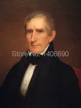 TOP art work -Christmas present # USA America President William Henry Harrison -36″ inch -handpaint oil painting on canvas-