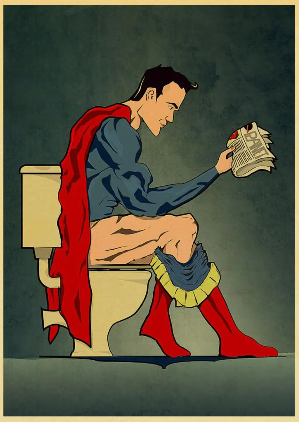 Постеры с супергероями бетмен И Дедпул, настенная художественная живопись, винтажный скандинавский постер, художественные настенные картины, туалет, ванная комната, Wc Декор - Цвет: F027