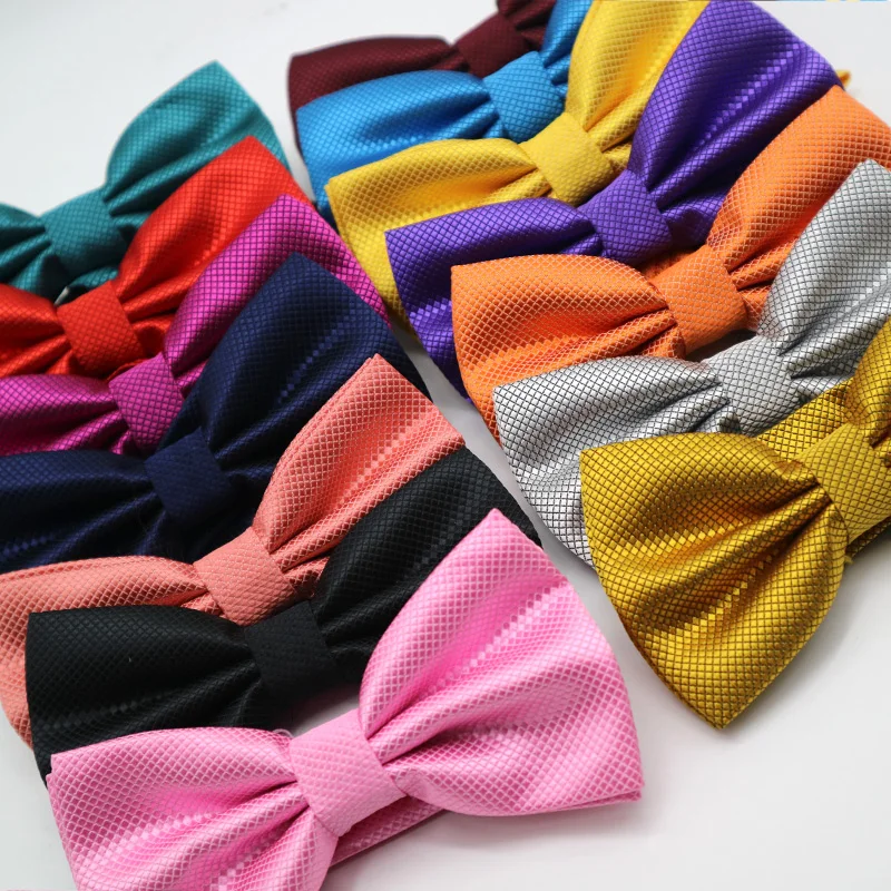 36 Color Adjustable Men's Bowtie Polyester Cartoon Man Solid Color Bows Tie Wedding Celebration Party Butterfly Birthday Necktie