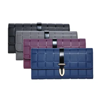 

HHYUKIMI Brand Top Quality leather long Wallet Casual Wallet Women Vintage Designer Purse Clutch Money Clips Fashion Cards Purse