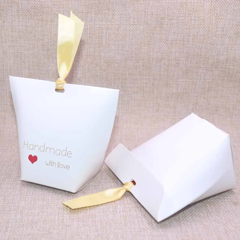 

12x10x6cm 5pcs New Arrival Wedding Homemade with love Box Merry Christmas Box Back To School Gift Box Mother'day festival Box