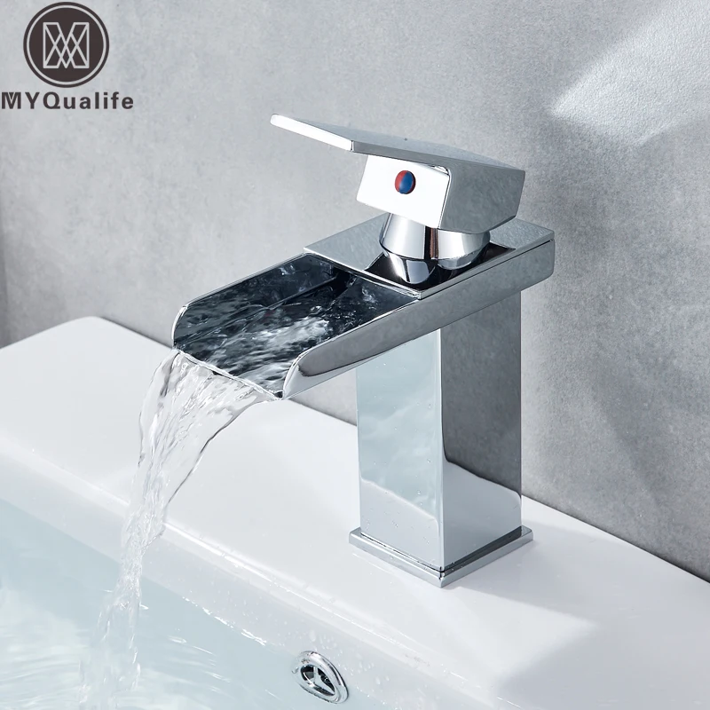 Free Shipping Waterfall Spout Single Handle Bathroom Sink Vessel Faucet Basin Mixer Tap Chrome Finish Free Shipping Waterfall Spout Single Handle Bathroom Sink Vessel Faucet Basin Mixer Tap Chrome Finish