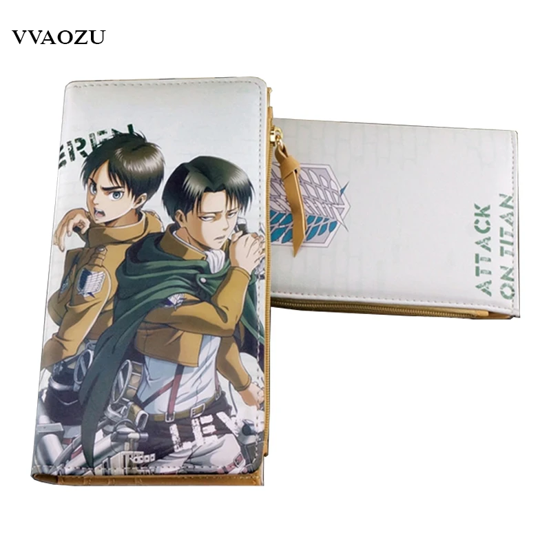 

New Attack on Titan PU Leather Wallet with Coin Pocket Card Holder Wallets Money Purse Carteras ID Card Case