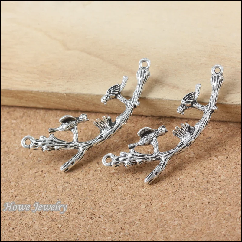 36pcs vintage tree branch pendant Antique silver Pendant DIY European