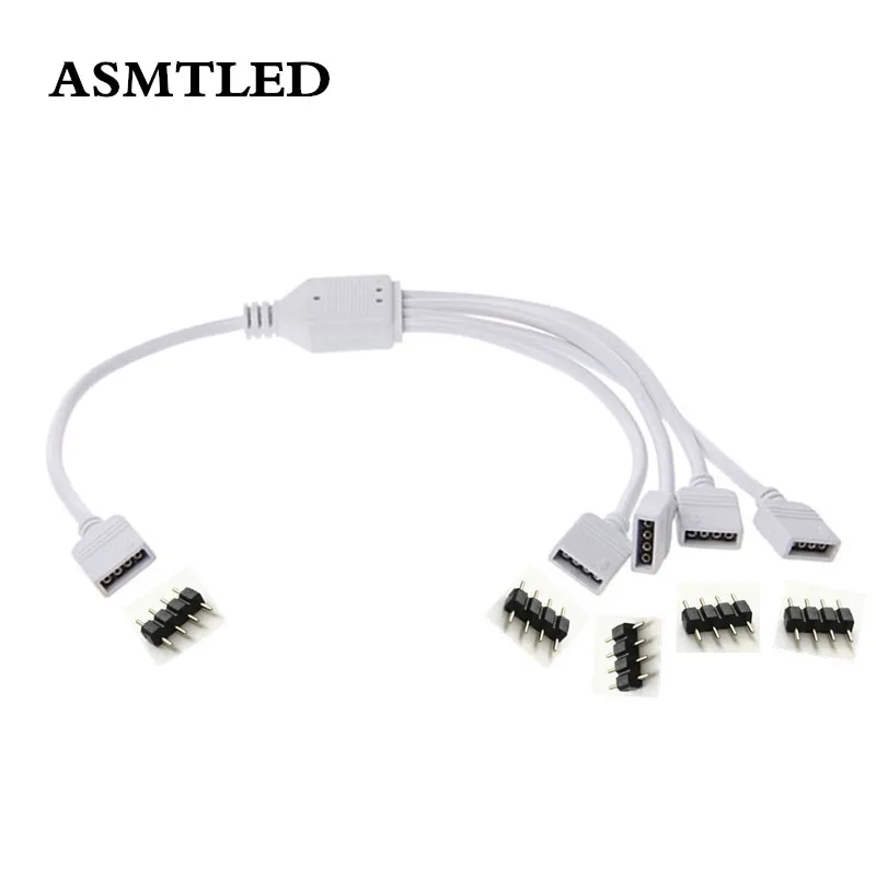 

Strip Accessories 1 to 2 3 4 Ways Output 4 Pin 10MM Female Connector Splitter RGB LED Strips Extension Cable for 5050 LED Strip