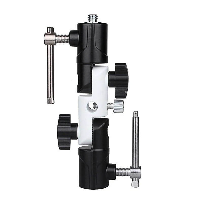 

Free Shipping Flash Shoe Swivel Umbrella Holder Light Stand 1/4"-3/8" Adapters Bracket U-Type