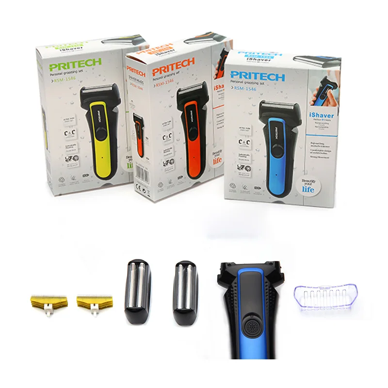 2018 PRITECH электробритва USB портативный мужской станок для бритья возвратно