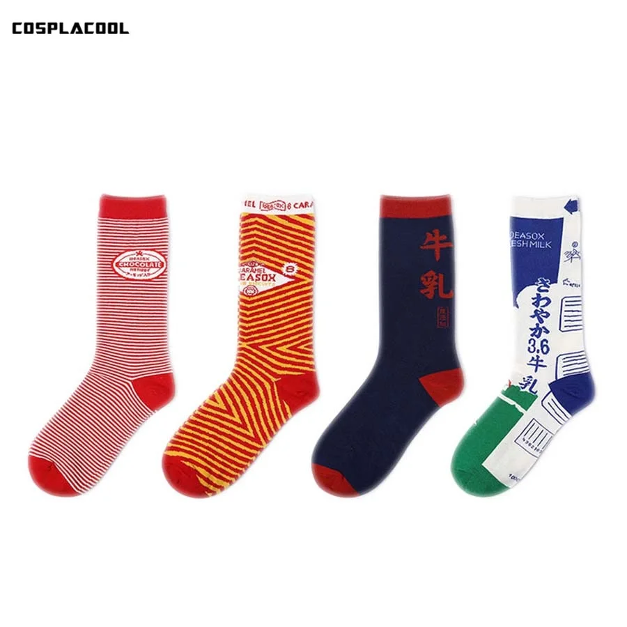 

[COSPLACOOL]Spring creative funny socks women fashion Art business casual happy socks cotton unisex calcetines meias