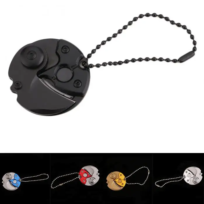 Модные ожерелья для мужчин складной мини-нож подвеска EDC инструмент для переноски открытый маленький карманный брелок с брелок для ключей подарок VL