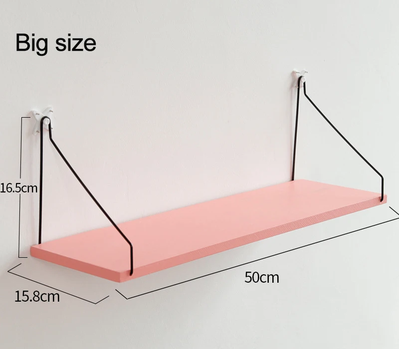 Nordic Стиль полка деревянная настенная полка для хранения скандинавский настенные декоративные деревянные полки Гостиная украшения