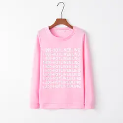 2016 Осень Зима английский письмо бренд для женщин толстовки с длинными рукавами розовый повседневное Топ, футболка, пуловер BTS