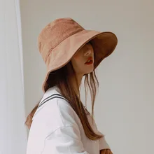 Bucket Hats with String Summer Sun Hats for Women Outdoor Foldable Panama Women's Bucket Hats Khaki 2020 Casual Fisherman Hats