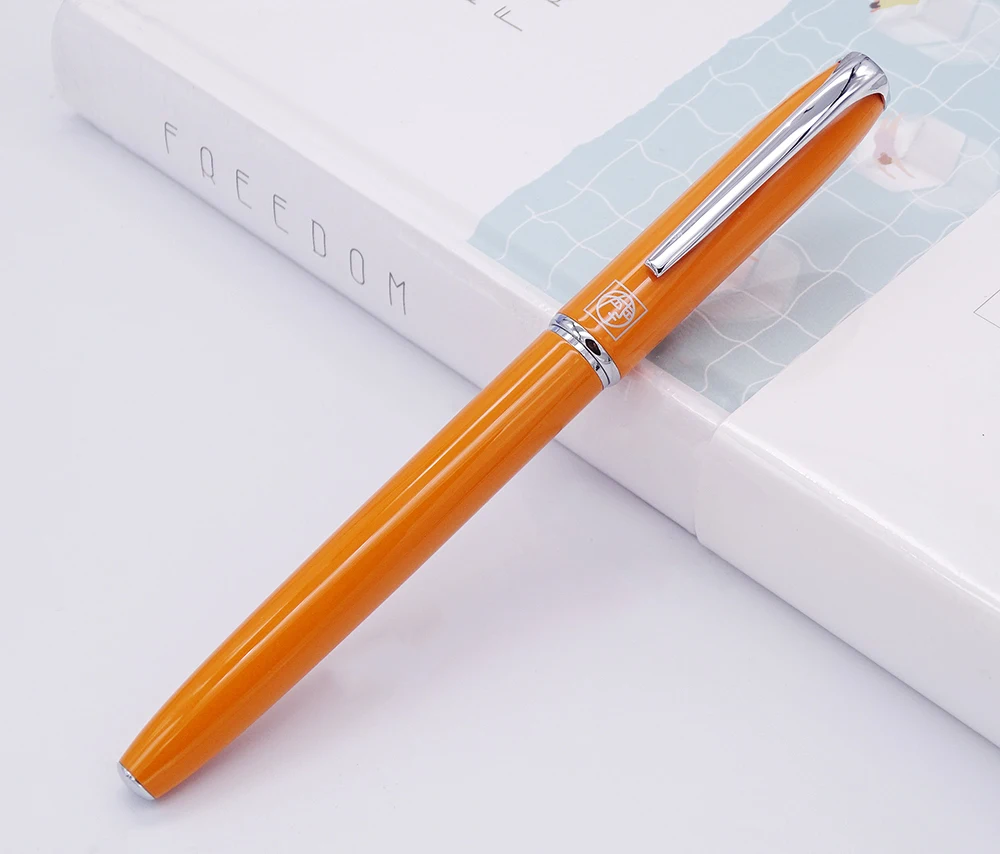 Orange Перьевая ручка Picasso 916 Malage классическая элегантная школьная Ручка для письма Тонкое Перо 0,5 мм, различные цвета для офиса и бизнеса - Цвет: Orange