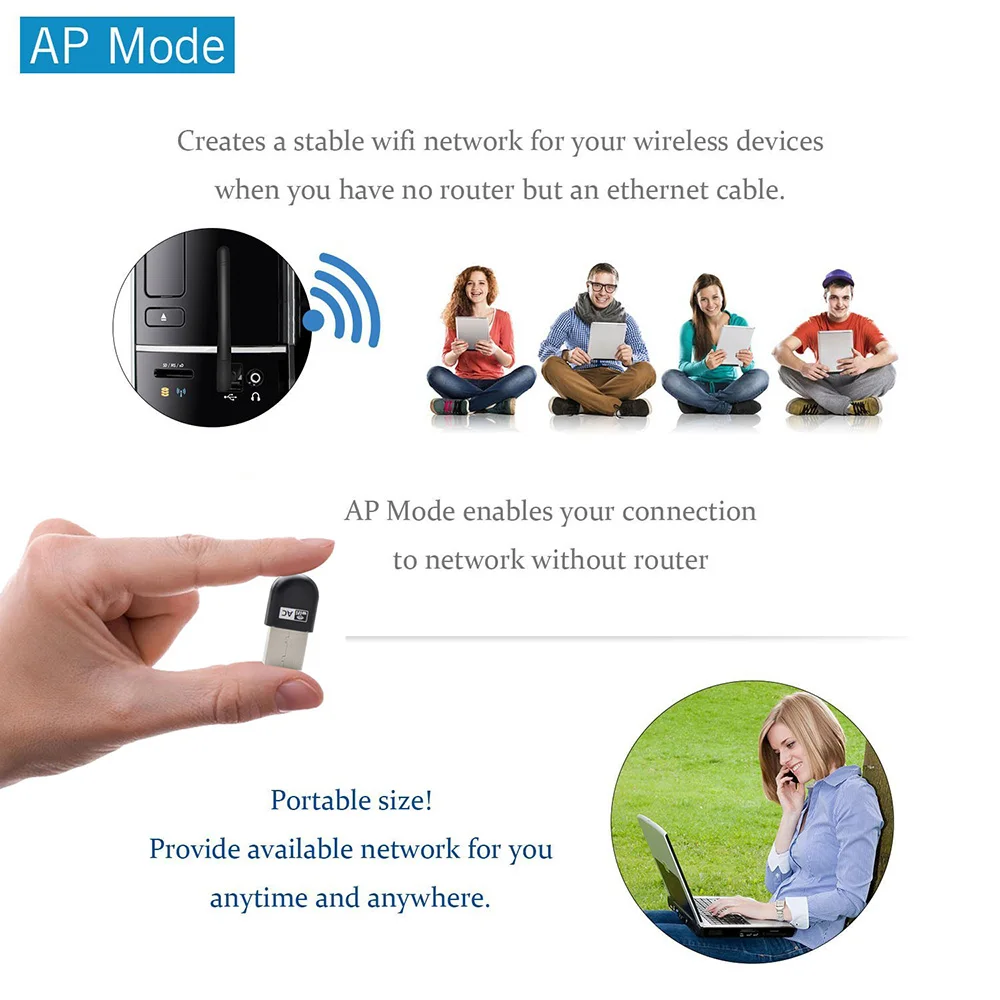 Wavlink USB2.0 AC600 USB wifi адаптер Wi Fi Dual Band 2 4G/5G Беспроводной локальной сети картоприемник