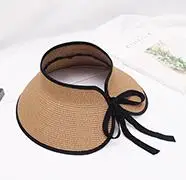 Летний стиль Для женщин Складная широкий большой полями, пляжные Gorro Шапки Chapeu на открытом воздухе Обувь для девочек Кепки для женщин Кепки Защита от солнца складной Анти-УФ шляпа - Цвет: Хаки