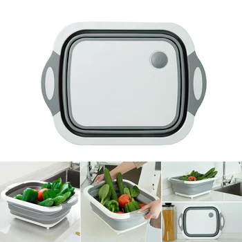 

4 in 1 Multi-Board Dayvion No More Tools Drain Basket Foldable for Kitchen Fruit Vegetables HG99