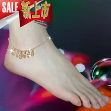 Austria crystal Anklets Ankle Chain female foot font b ring b font holiday gift 14 carat