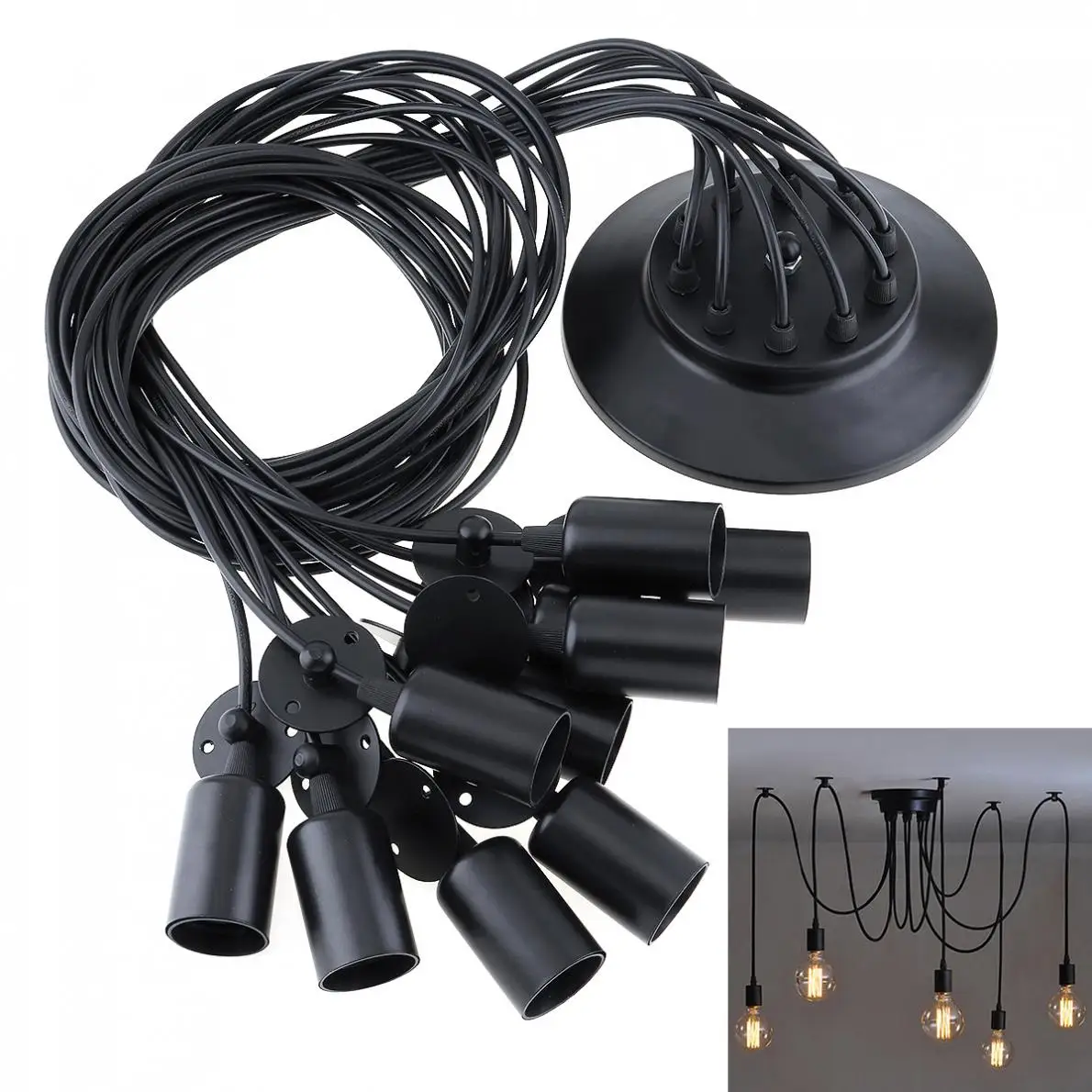 

10 Heads Heavenly Female Chandelier Soft Lighting with Suction Cup and 2 Meters Cable for Lighting Decoration