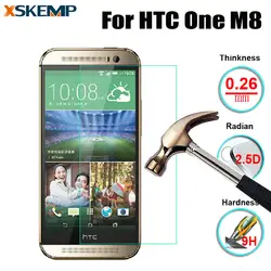 Для HTC M8 Премиум 0.26 мм 9 h без отпечатков пальцев закаленное Стекло Плёнки взрывозащищенный прозрачный Экран протектор с Тематические