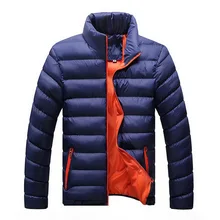 NIBESSER/зимняя мужская куртка, модный однотонный воротник-стойка, мужская куртка-пуховик, одноцветная зимняя, плюс размер, уличная, теплые куртки